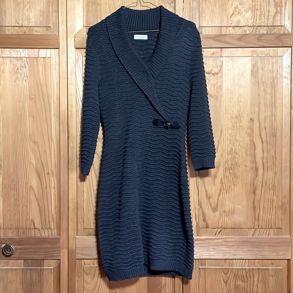 Calvin Klein gray sweater dress size small - Picture 1 of 5